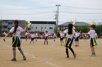 4年生さんさは地域の方から教わりました