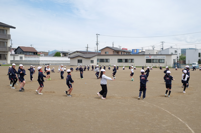 いざ本番へ　向中野のきずな祭りだ