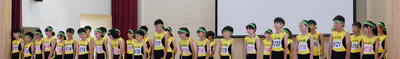 ５年生選手団（前列）