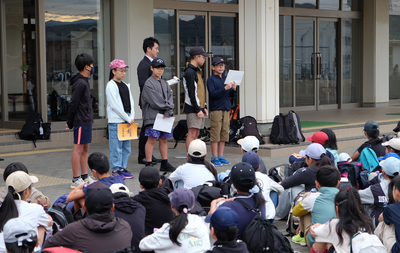 出発式の司会もハキハキしてりっぱ！