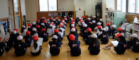 組とコースがきれいにわかる　４年徒競走